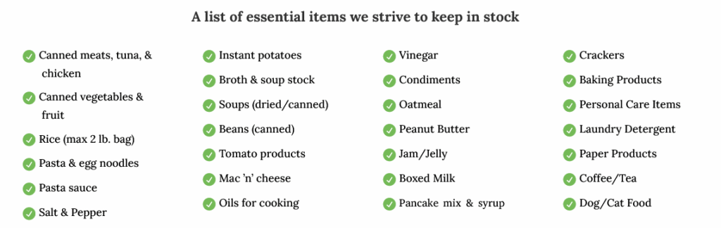 List of pantry essentials